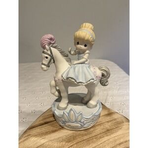Disney Precious Moments 8" Cinderella Carousel Figurine – Missing Pole